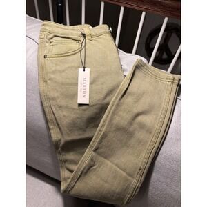 Martha by Martha Stewart Mid Rise Skinny Jeans Sage Green Size 4